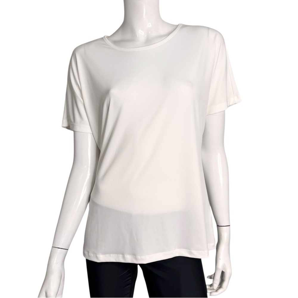 IMAN White Relaxed Short Sleeve T-Shirt